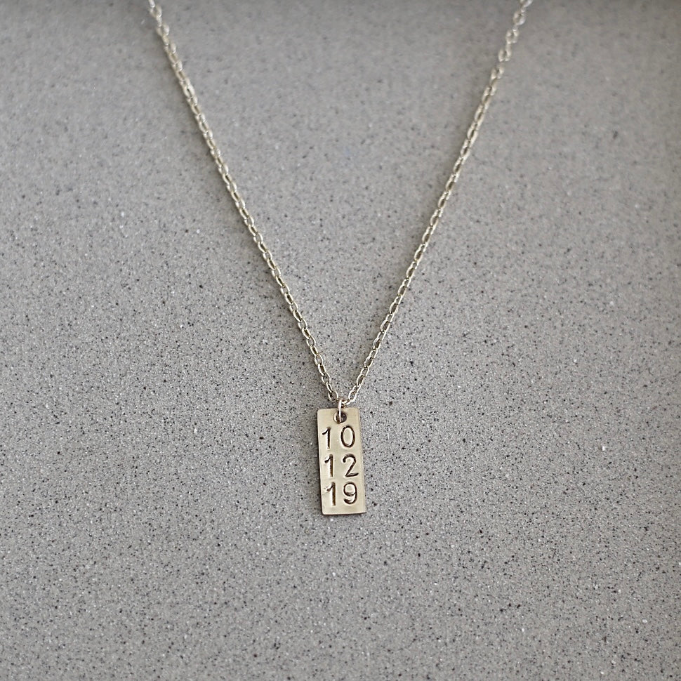 14k Custom Date Necklace