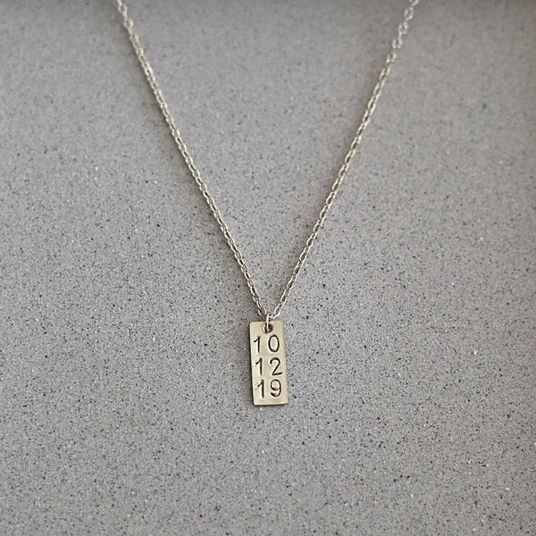 14k Custom Date Necklace