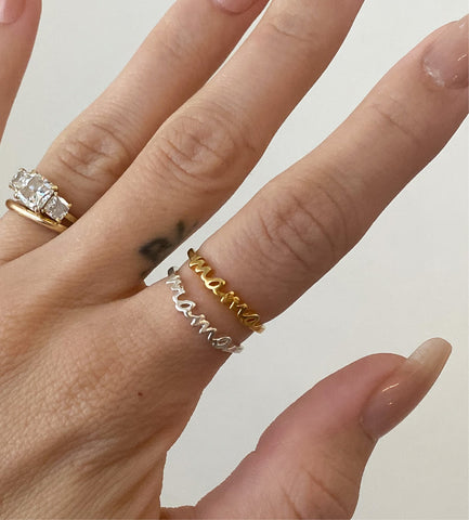 18k mama ring