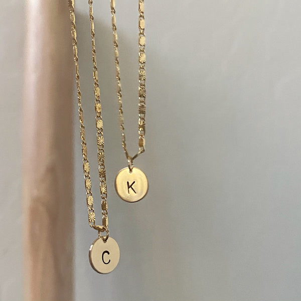 14k Stamped Initial Disk