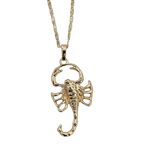 Gold Scorpion Necklace - large unisex