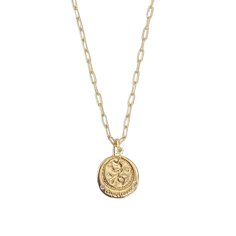 14k star zodiac necklace