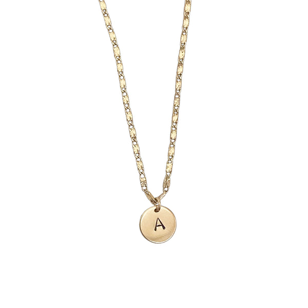 14k Stamped Initial Disk